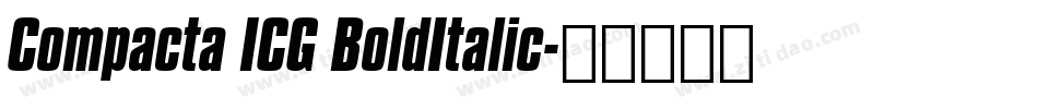 Compacta ICG BoldItalic字体转换